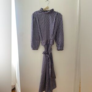 Lilac and purple tea style dress waist belt